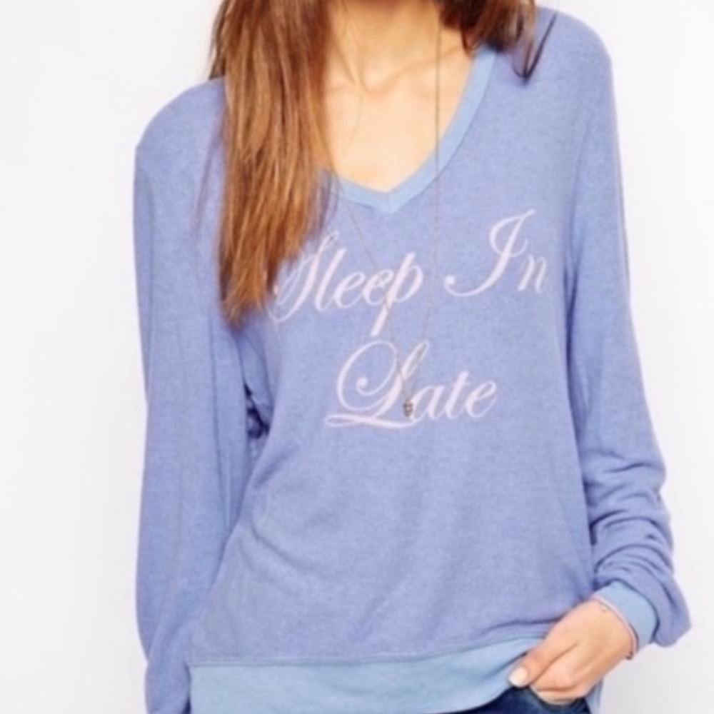 Wildfox Sleep In Late Baggy Beach Jumper